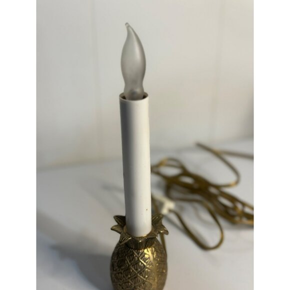 VTG Electric Pineapple Night Lamp 9.5" Brass Base Table Light Home Decor Accents - Picture 4 of 9